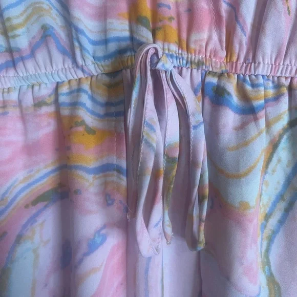 Buddy Love Light Pink Marble Private Yacht Maxi Dress NWT Sz L - Picture 7 of 13